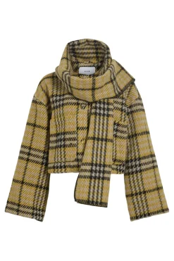Viamika L/S Checked W. Scarf Jacket /Otw