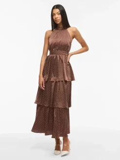 Vikimmie Halterneck Ankle Dress/Dc/Ka