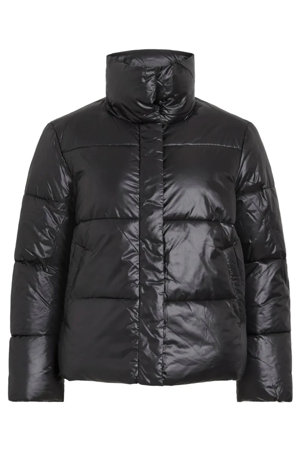 Vilidda L/S Shinny Puffer Short Jacket