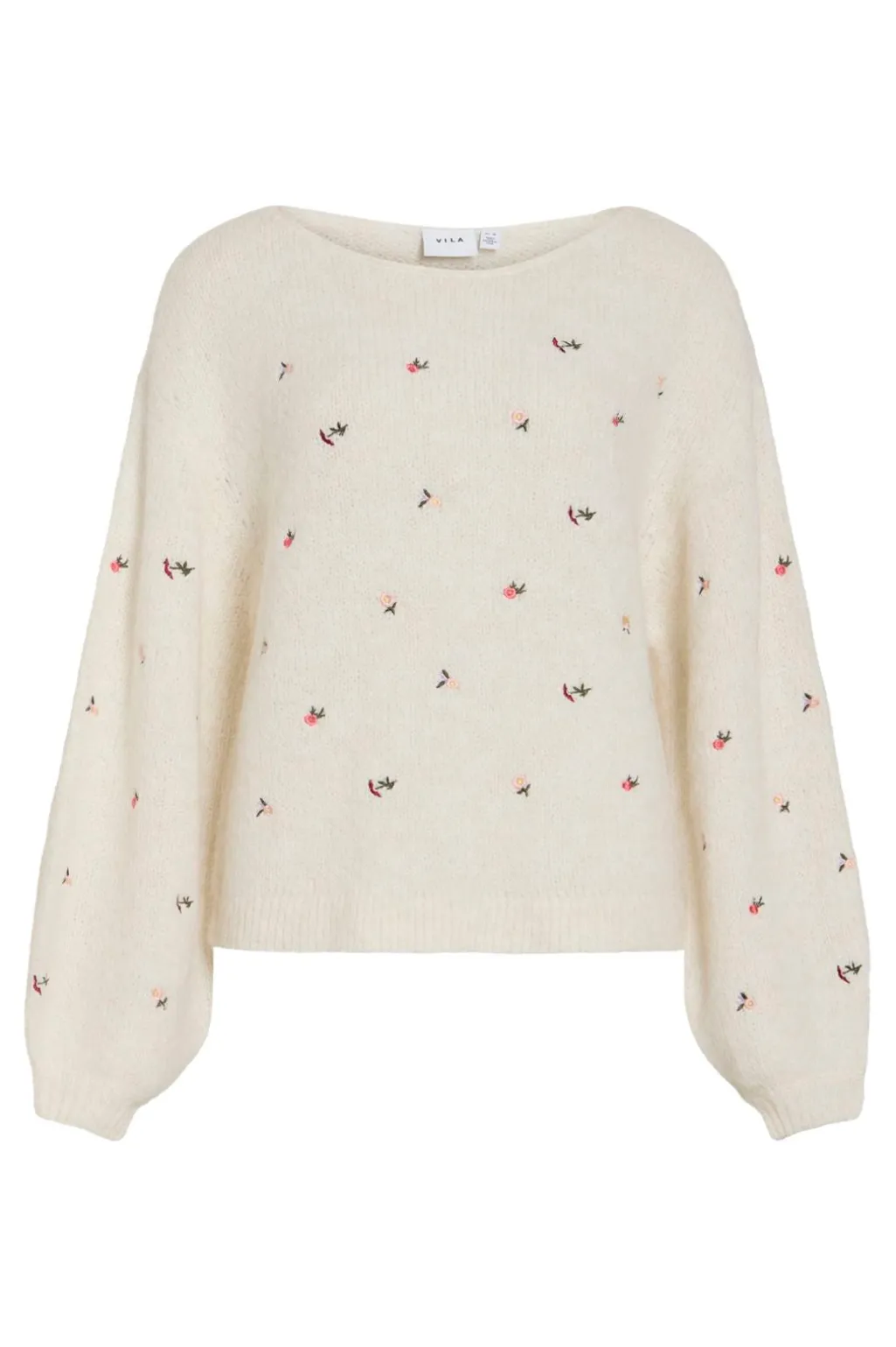 Vimarley L/S Emb Knit Pullover