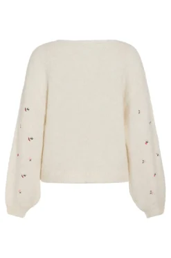Vimarley L/S Emb Knit Pullover