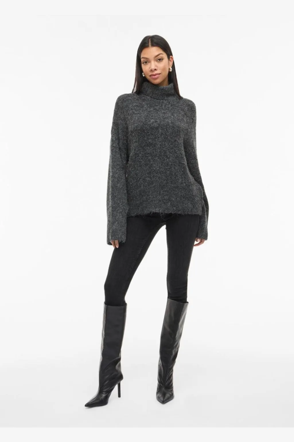 Vimarley L/S Roll Neck Knit Pullover