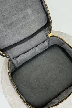 Vintage Chanel Kosmetiktaske – Sort Caviar & Guldhardware