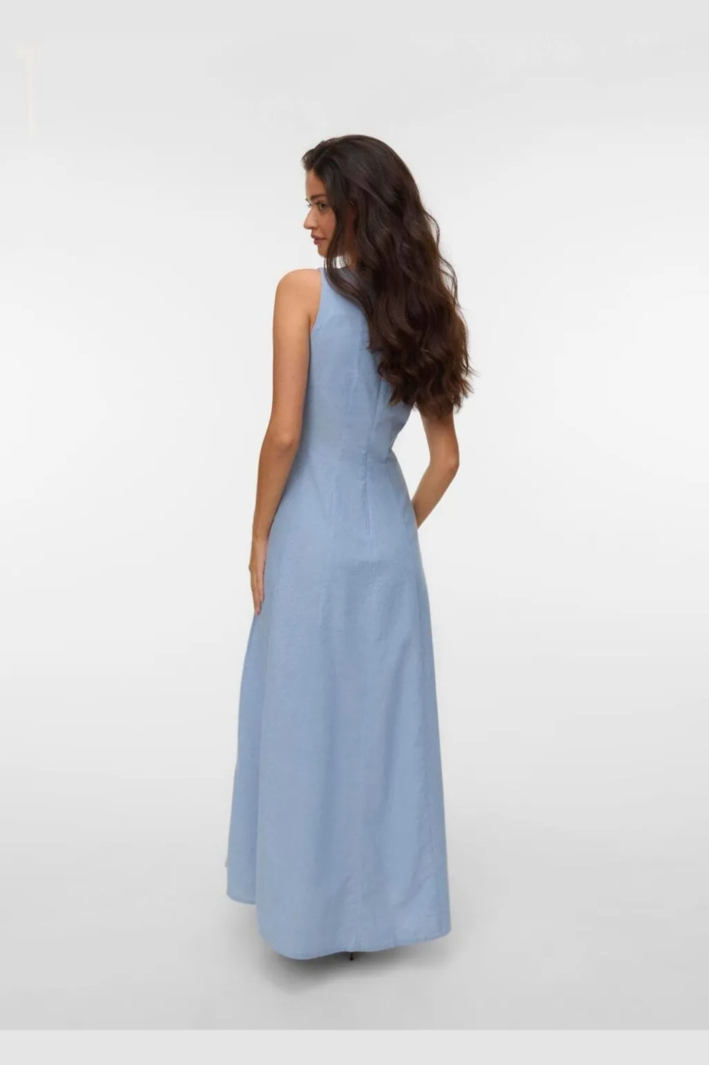 Vmnorma Sl Maxi Chambray Dress