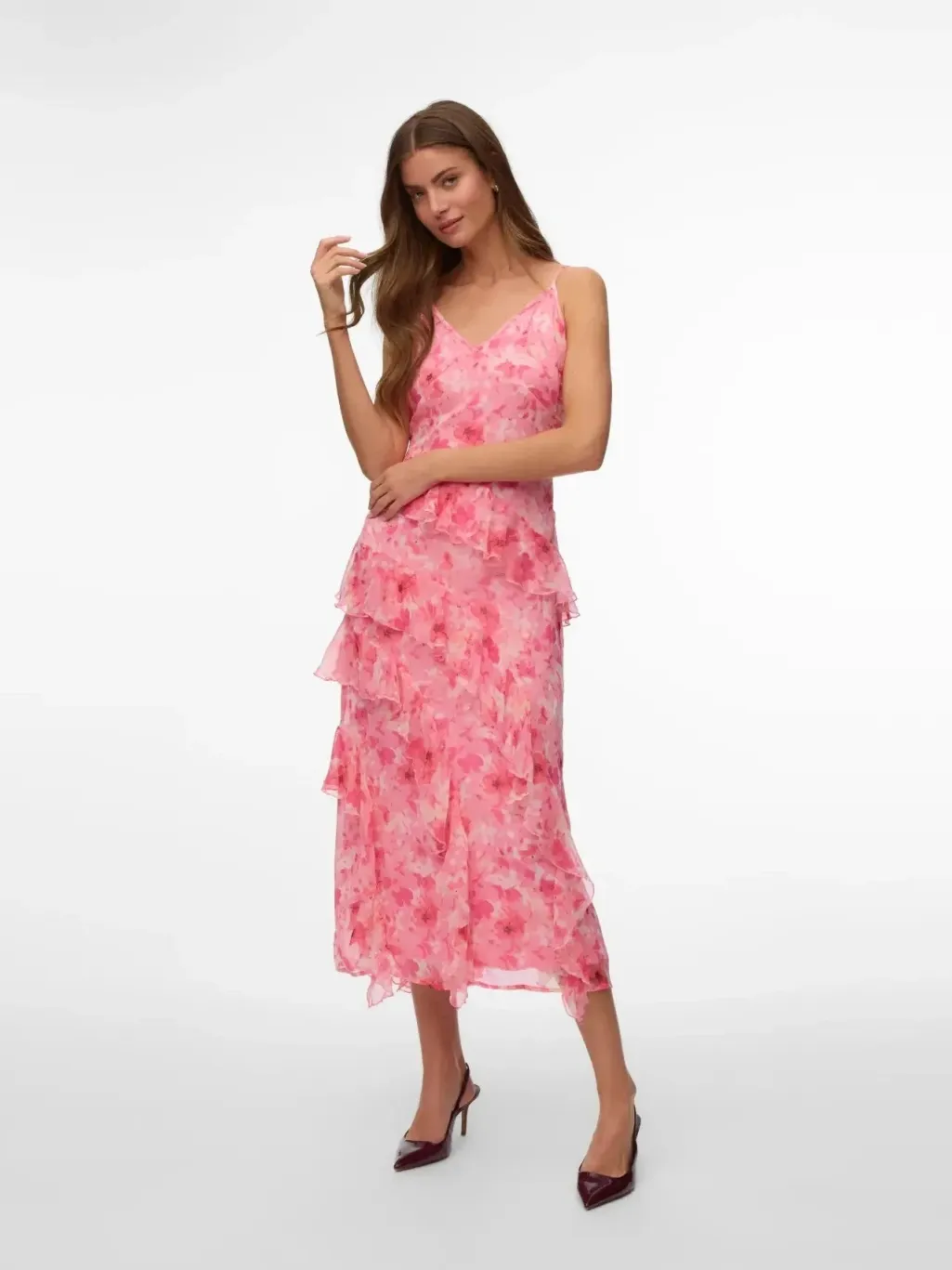 Vmsmilla Sl Long Frill Dress