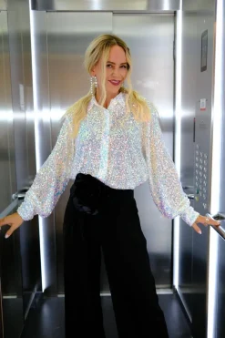 Vsclassy Sequins Shirt