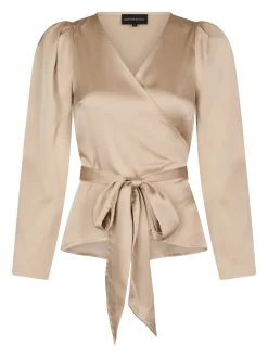 Vsjosie Solid Satin Blouse 167298
