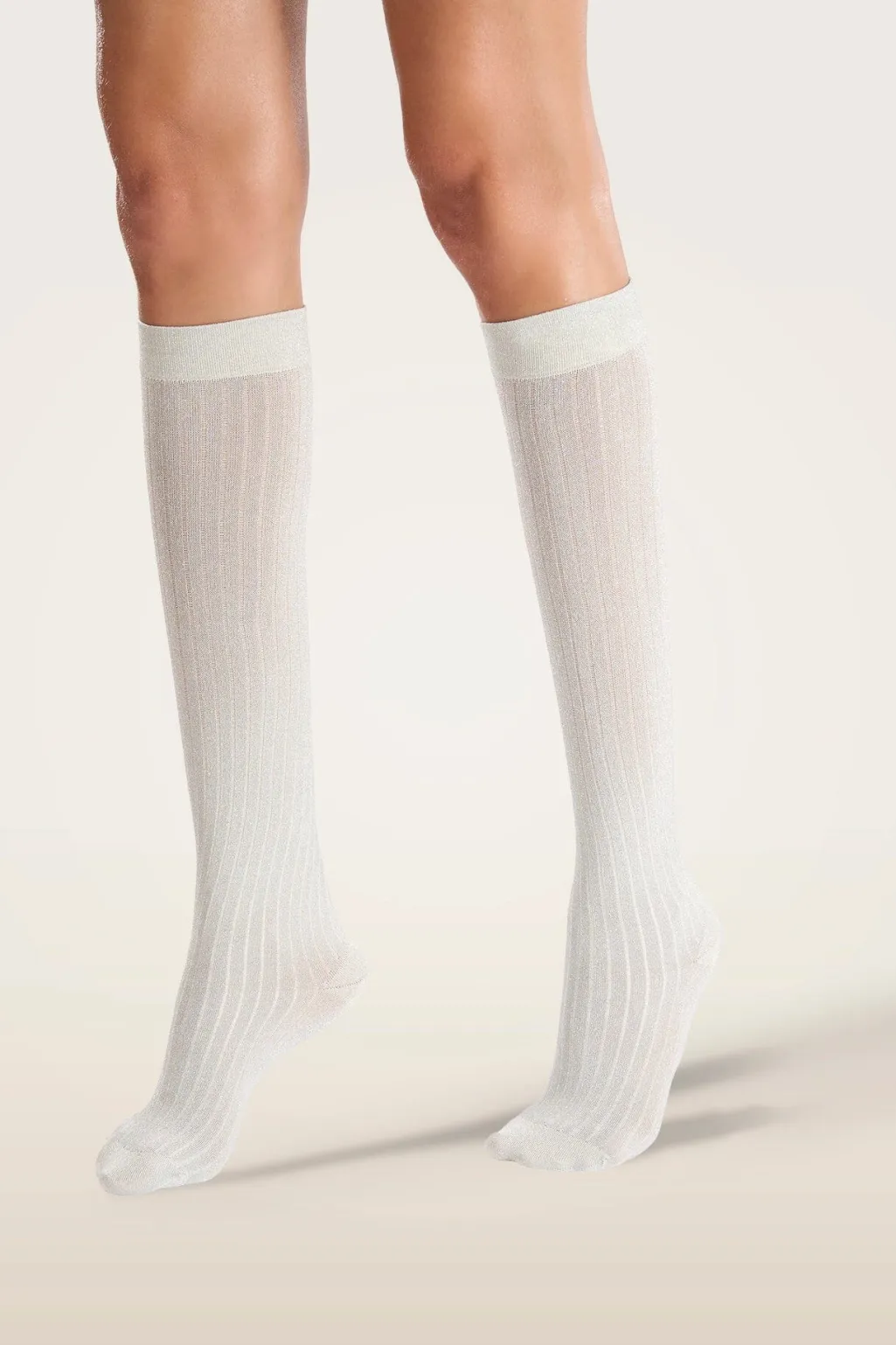 Wdshimmer Rib Knee-highs34427