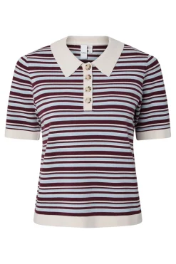 Yasbelle Ss Polo Knit Pullover