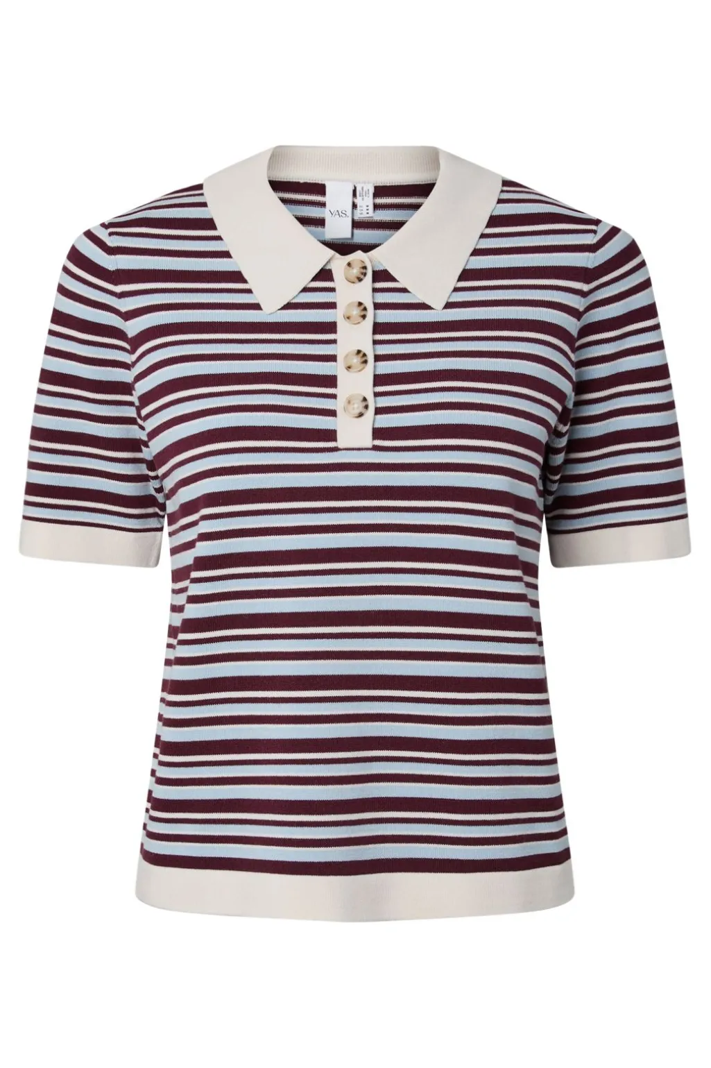 Yasbelle Ss Polo Knit Pullover