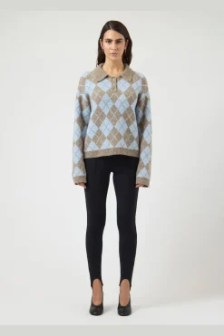 Yaschelli Ls Polo Knit Pullover