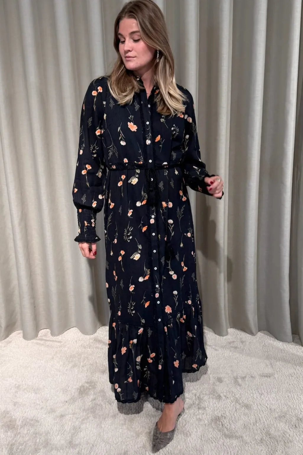 Yassomelli Ls Long Shirt Dress