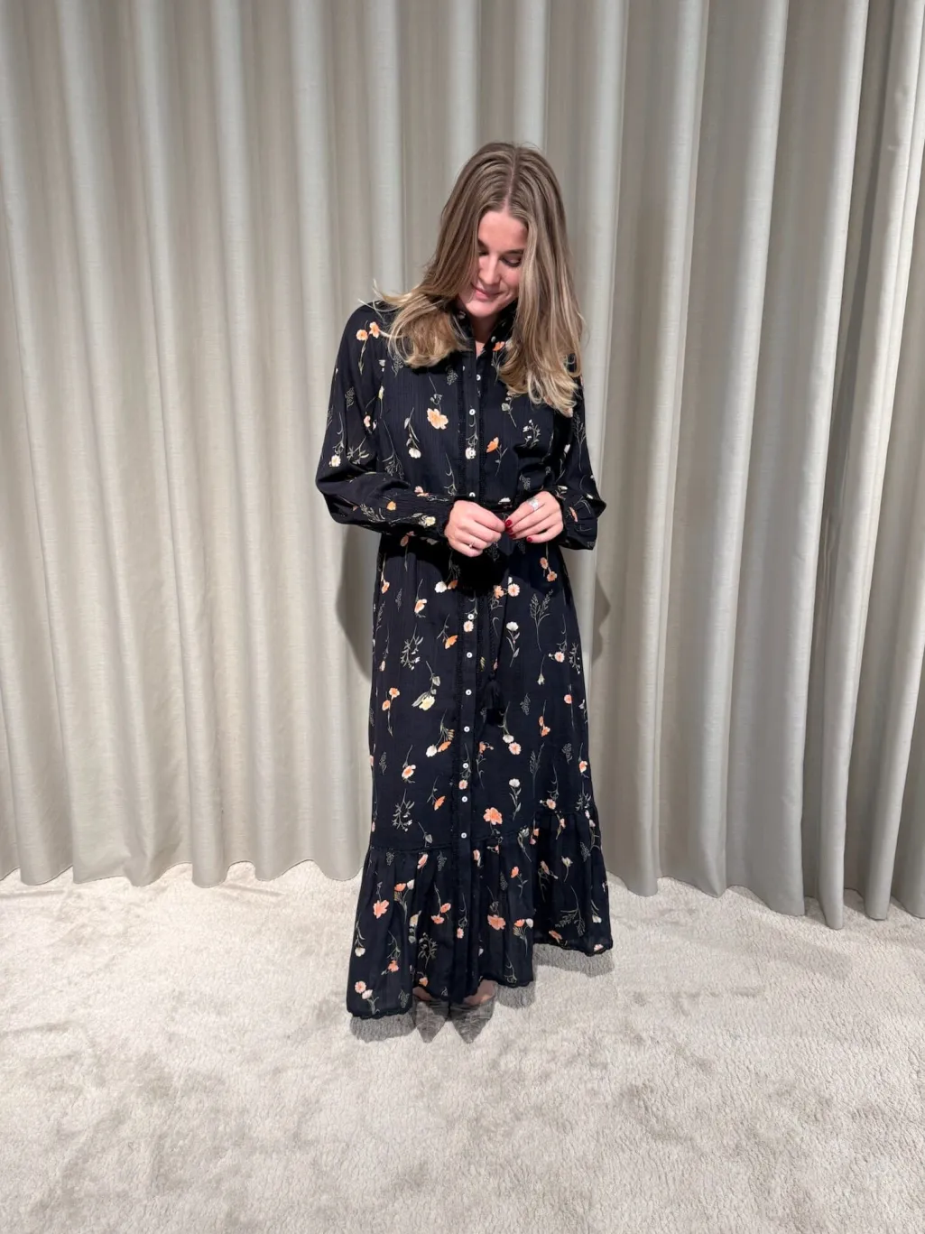 Yassomelli Ls Long Shirt Dress