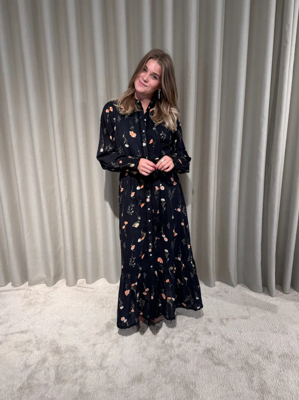 Yassomelli Ls Long Shirt Dress